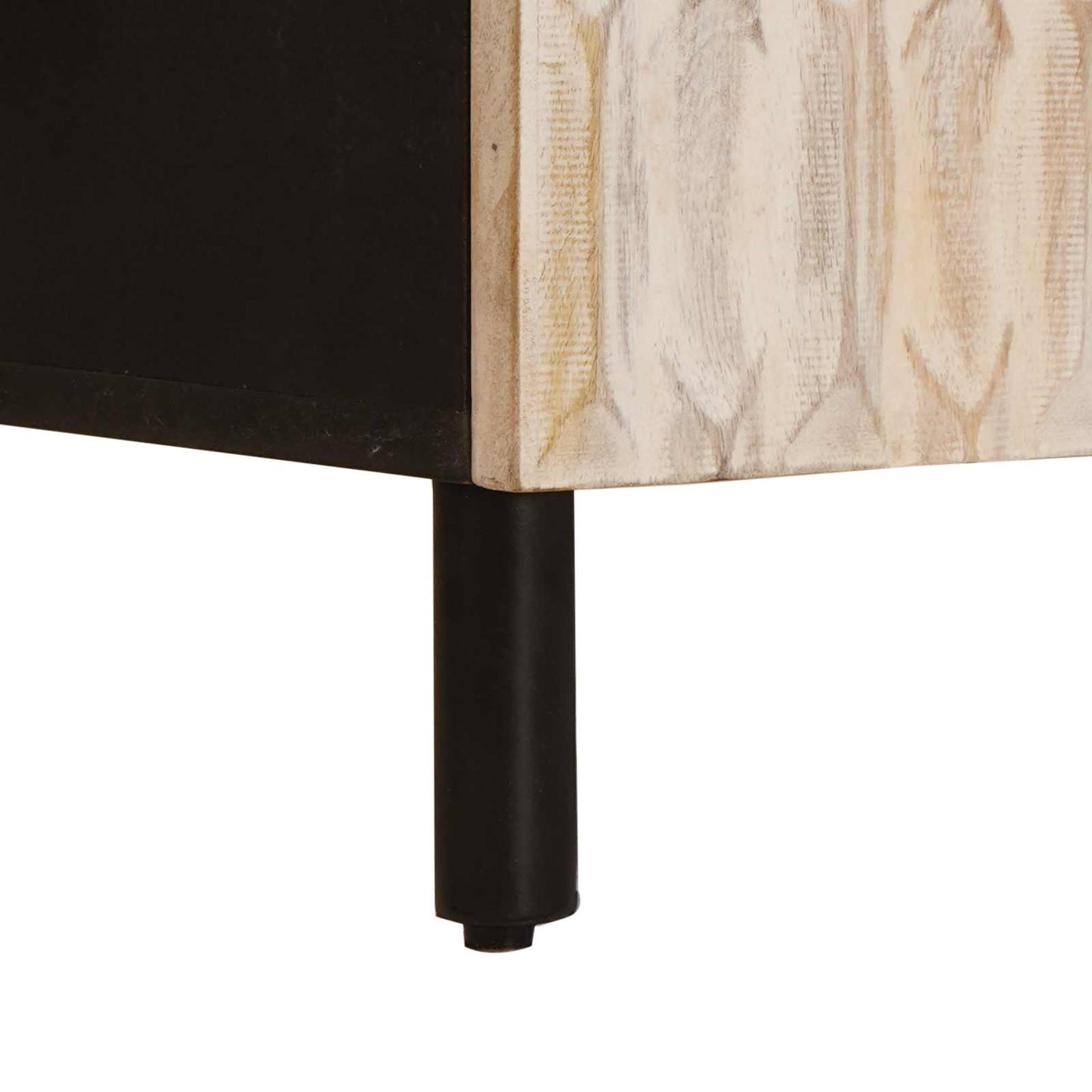 Credenza con lo scaffale Finitura Bianco Lavato 90 x 33 x 75 cm | homemem39