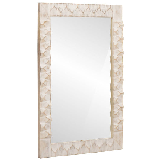Specchio da bagno Finitura Bianco Lavato 50 x 70 x 2,5 cm | homemem39