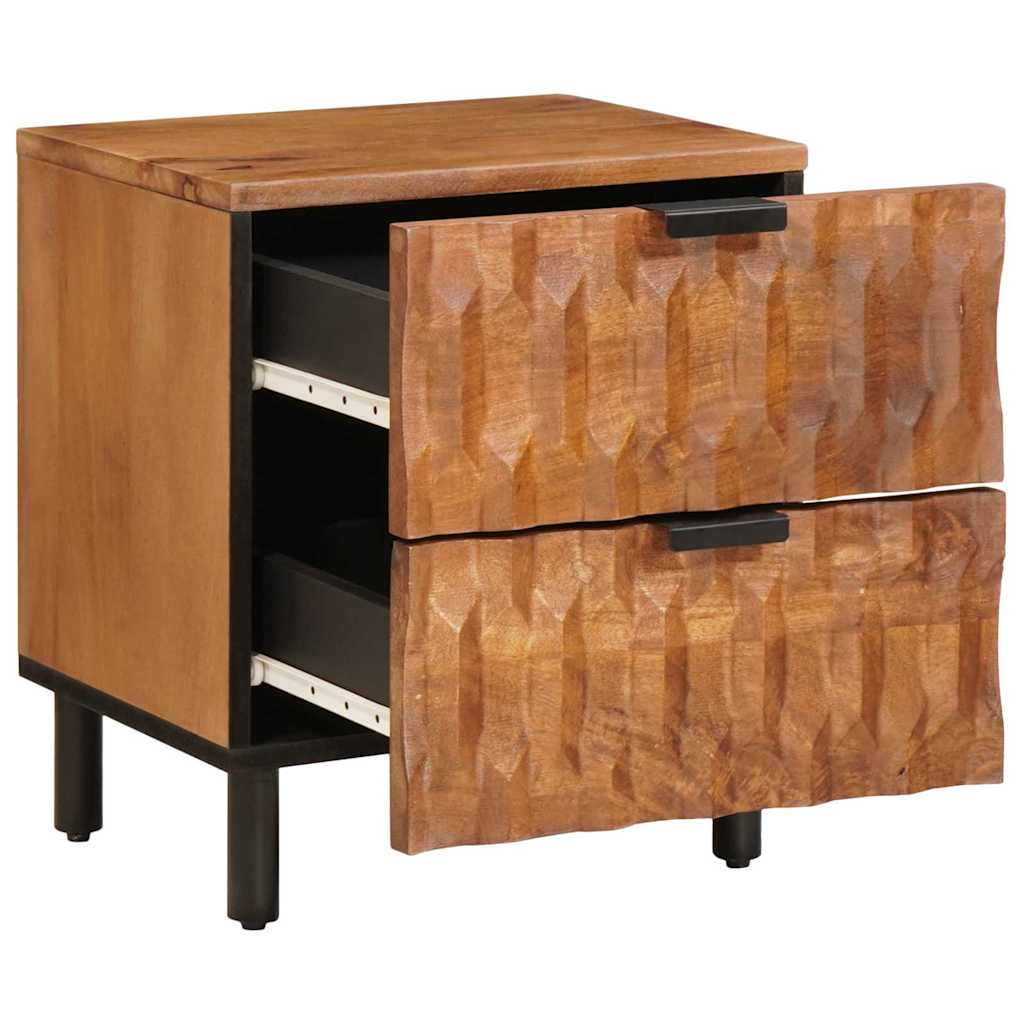 Armadio da Notte con cassetto 2 pcs Marrone 40 x 33 x 46 cm | homemem39