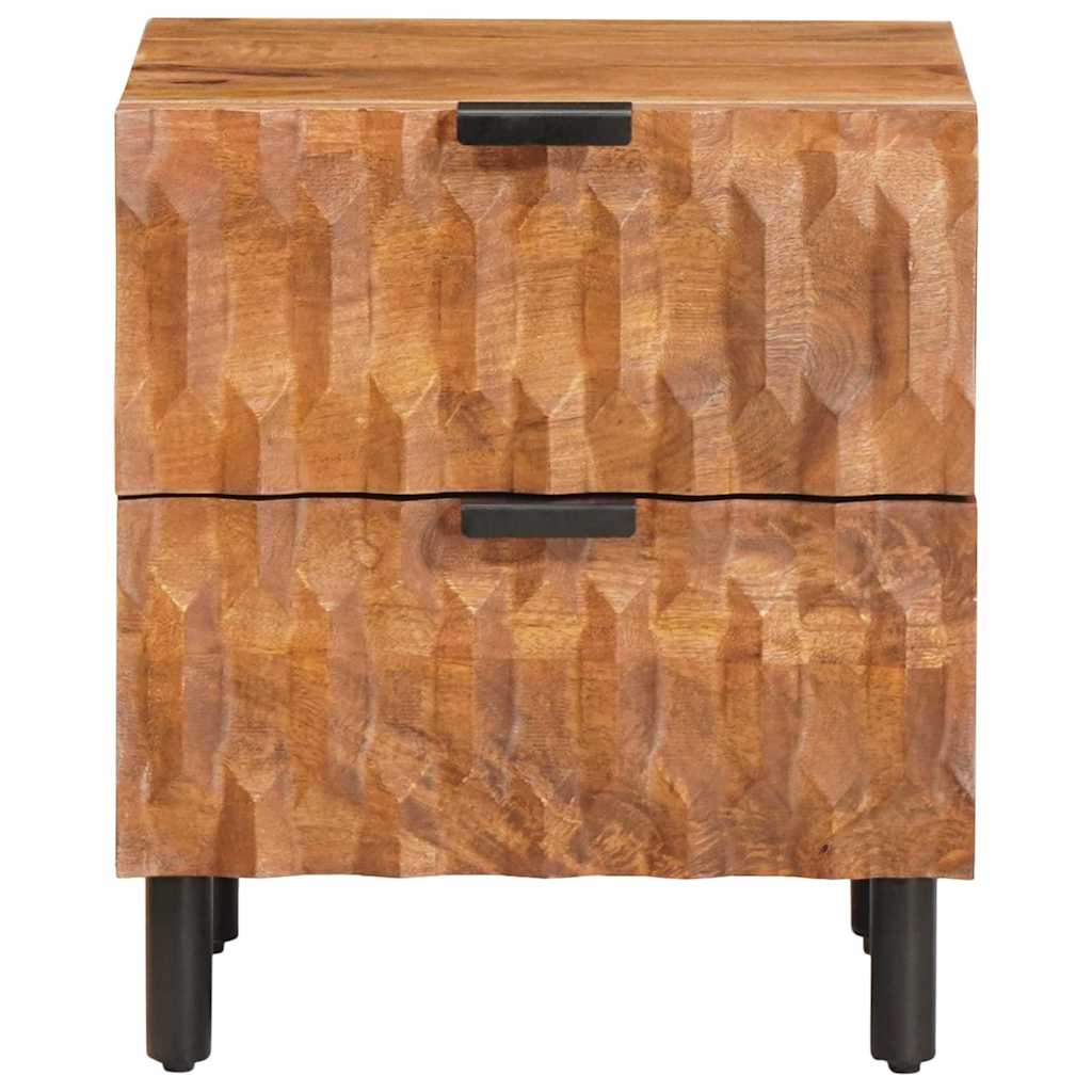 Armadio da Notte con cassetto 2 pcs Marrone 40 x 33 x 46 cm | homemem39
