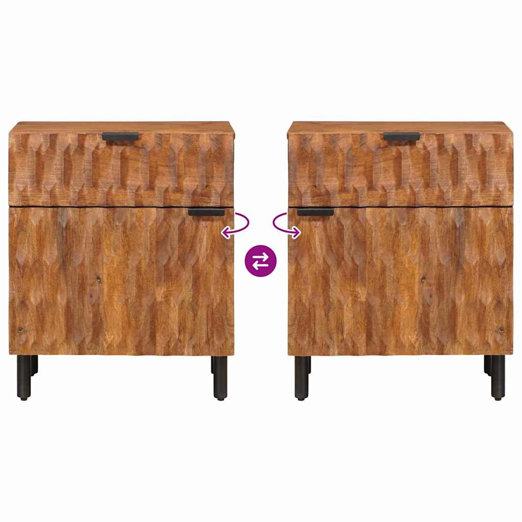 Armadio da Notte con cassetto Marrone 50 x 33 x 60 cm | homemem39