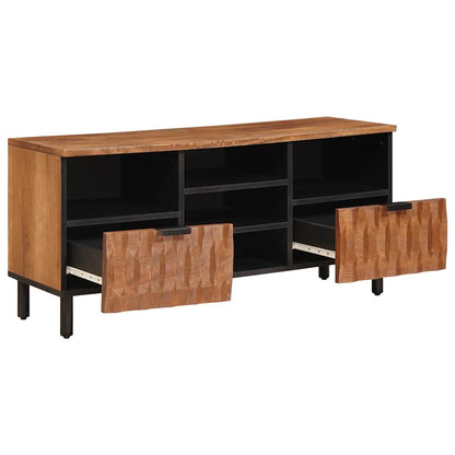 Mobile TV con cassetto Finitura Marrone Acacia 100 x 33 x 46 cm - homemem39