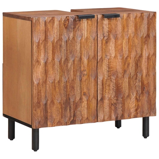 Armadio per Lavabo da Bagno con porta Marrone 62 x 33 x 58 cm | homemem39