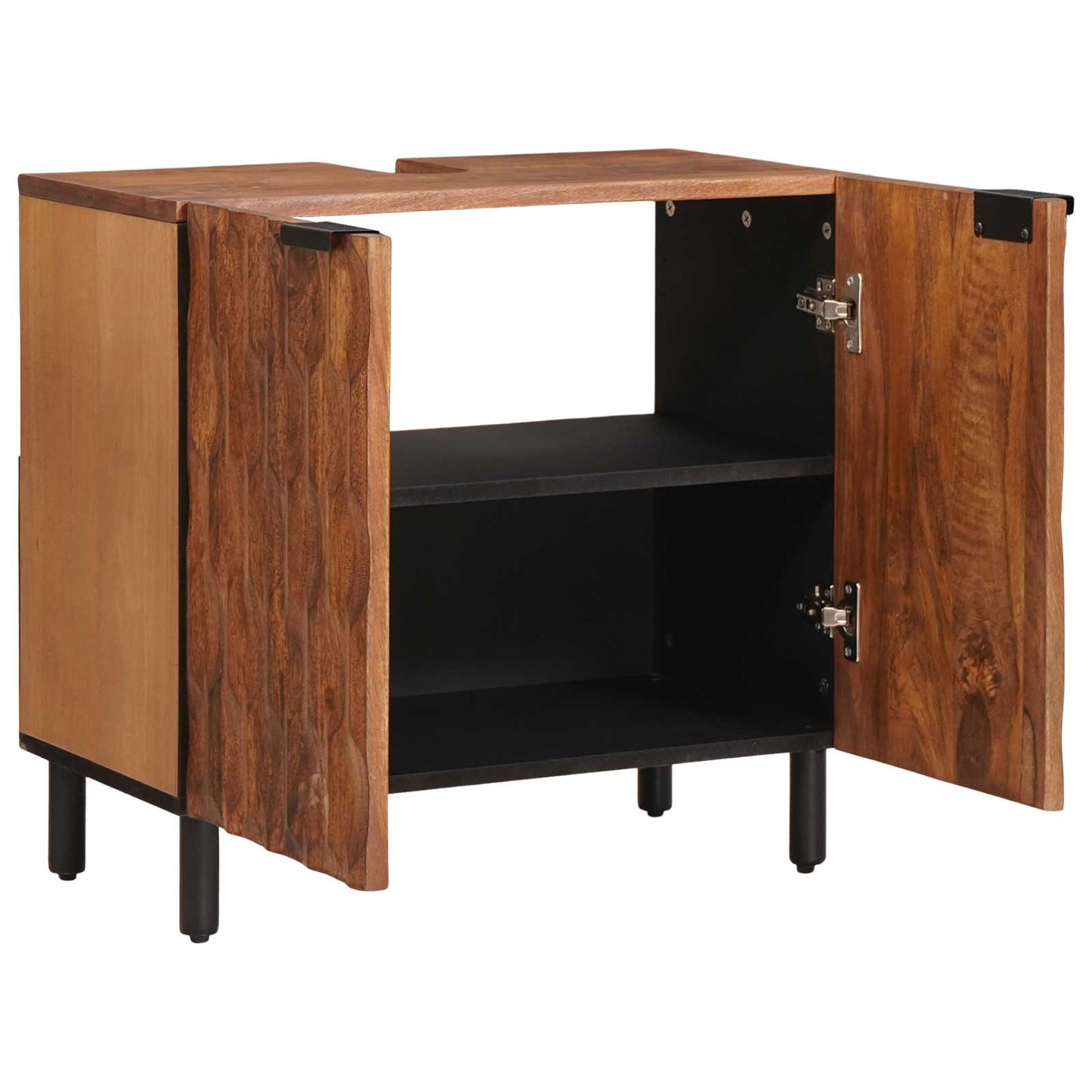 Armadio per Lavabo da Bagno con porta Marrone 62 x 33 x 58 cm