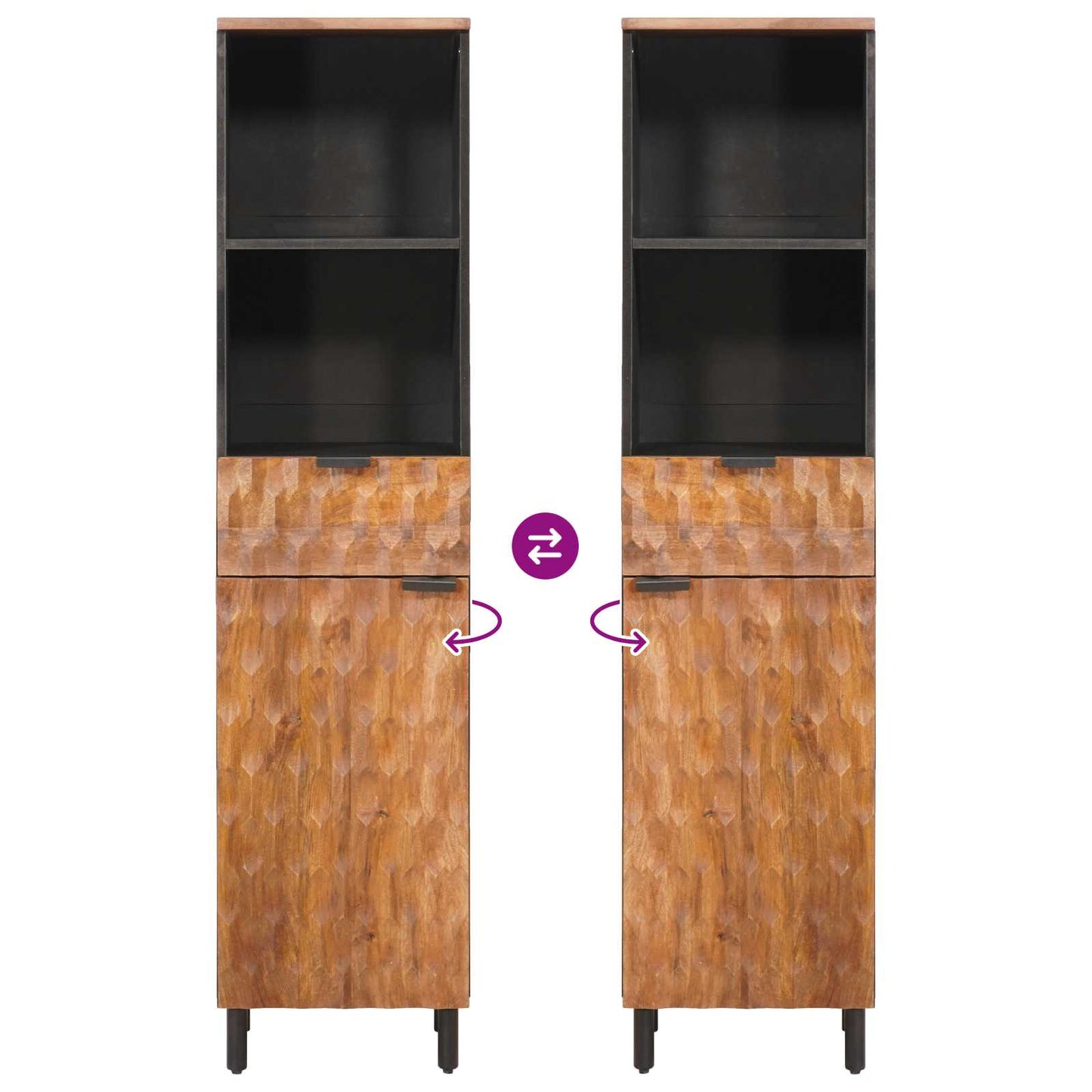Mobile da Bagno con lo scaffale Marrone 38 x 33 x 160 cm | homemem39