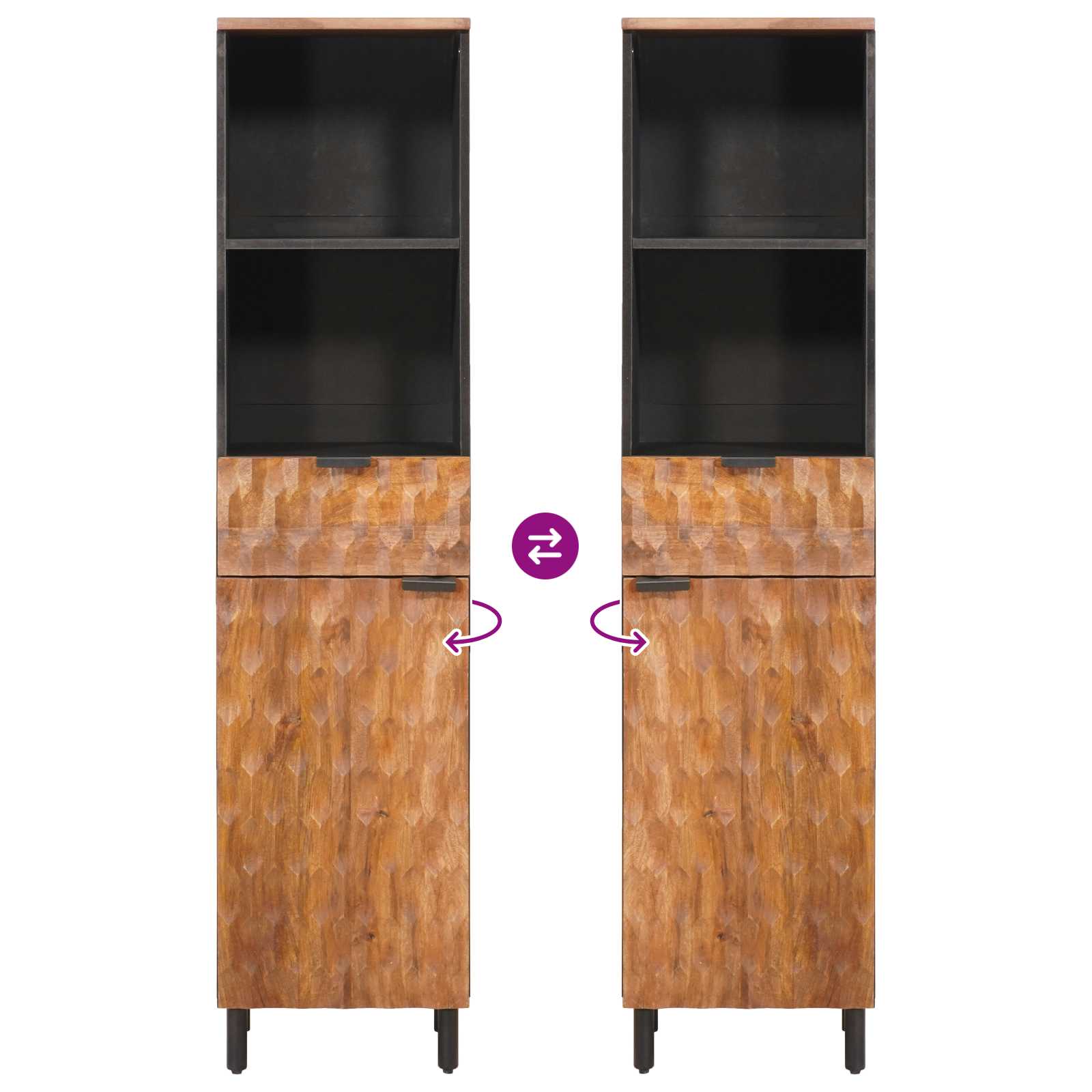 Mobile da Bagno con lo scaffale Marrone 38 x 33 x 160 cm | homemem39