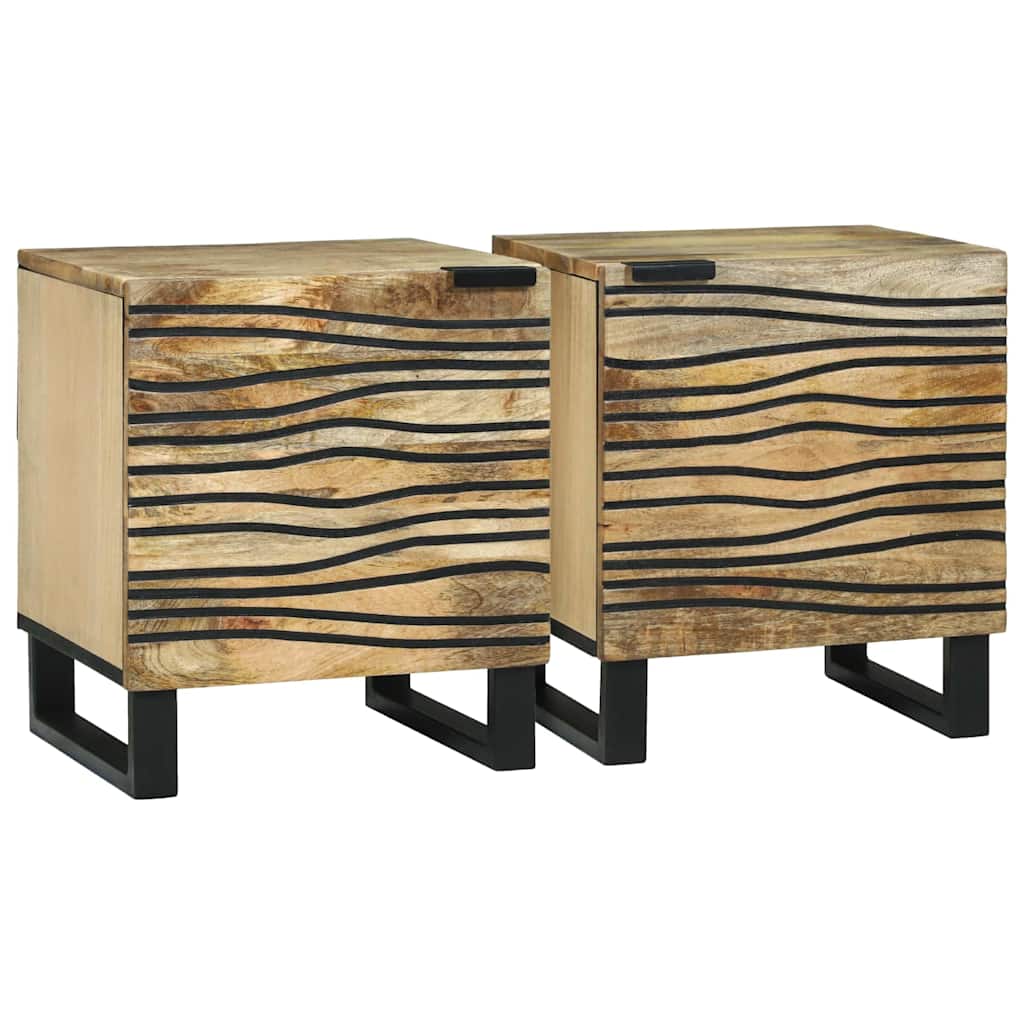 Armadio da Notte 2 pcs Marrone 40 x 33 x 46 cm