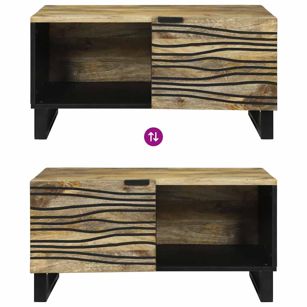 Tavolino da salotto Marrone e Nero 80 x 50 x 40 cm | homemem39