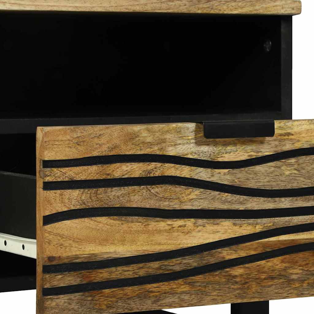 Tavolino da salotto con cassetto Marrone e Nero 80 x 54 x 40 cm | homemem39