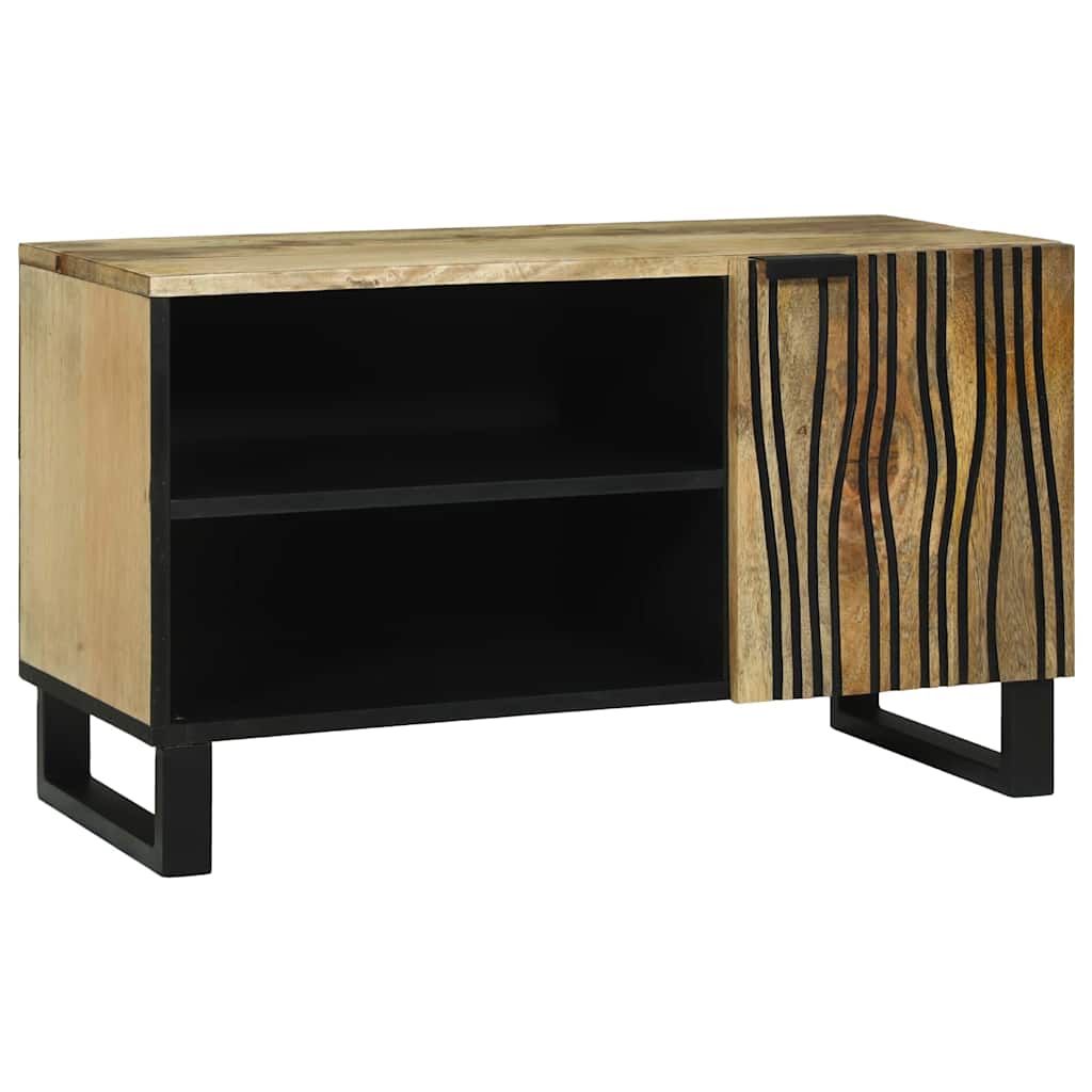 Mobile TV Marrone 80 x 33 x 46 cm legno massello di mango