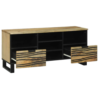 Mobile TV Marrone 100 x 33 x 46 cm legno massello di mango