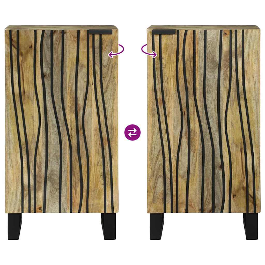 Sideboard Marrone 40 x 33 x 75 cm legno massello di mango - homemem39