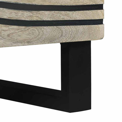 Comodini 2 pcs Naturale 40 x 33 x 46 cm legno massello di mango