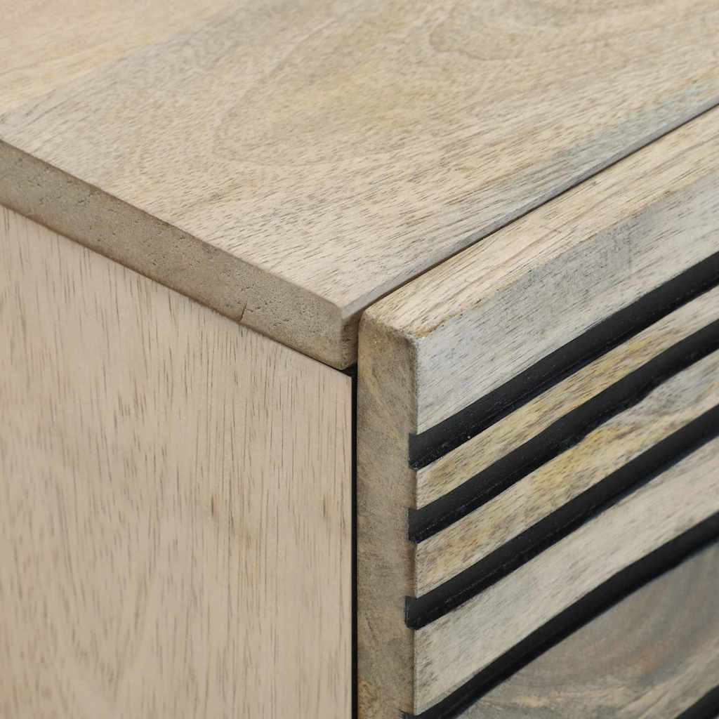 Armadio da Notte 2 pcs Bianco e nero 40 x 33 x 46 cm