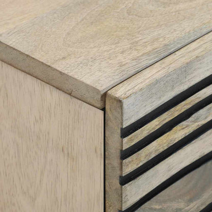 Armadio da Notte 2 pcs Bianco e nero 40 x 33 x 46 cm