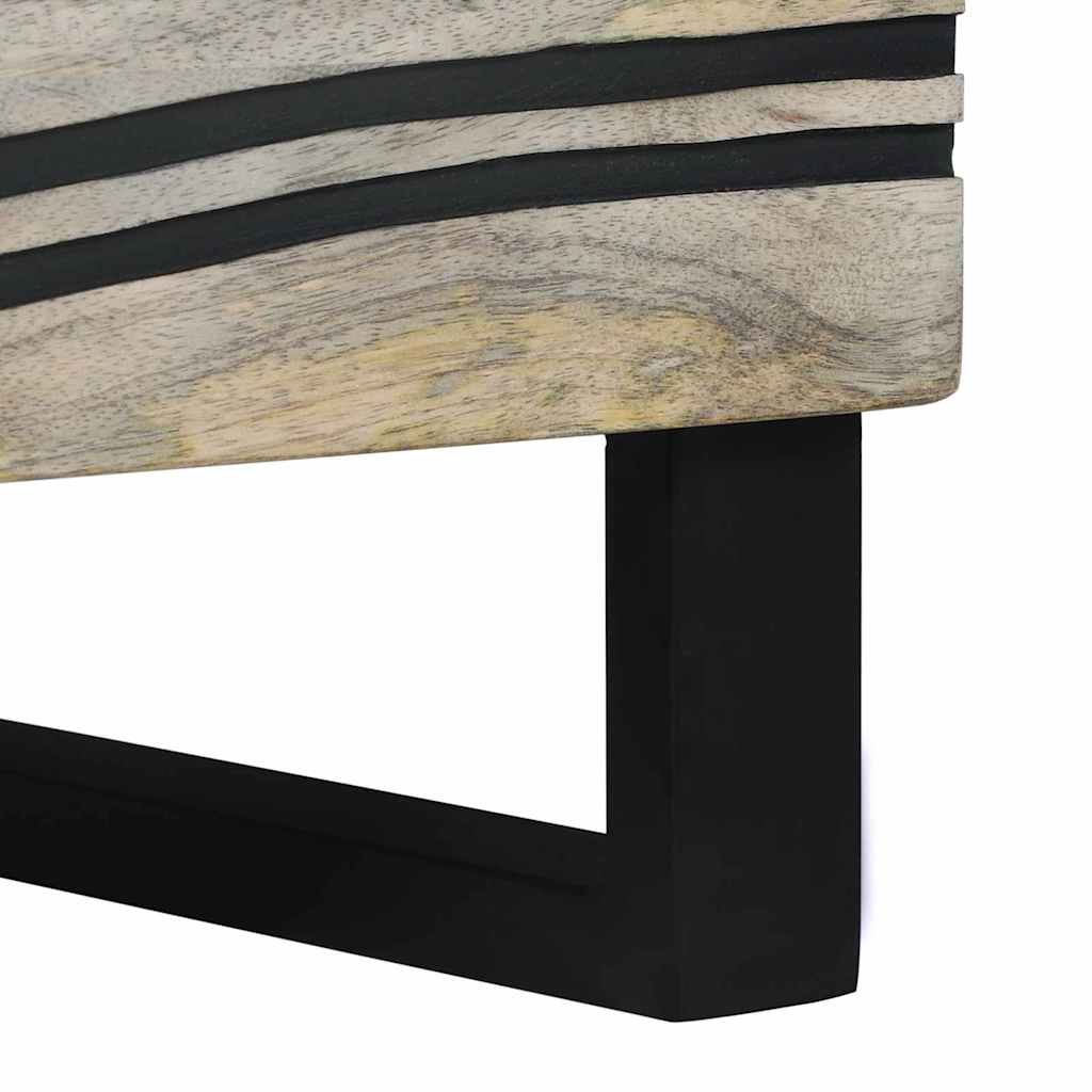 Armadio da Notte 2 pcs Bianco e nero 40 x 33 x 46 cm