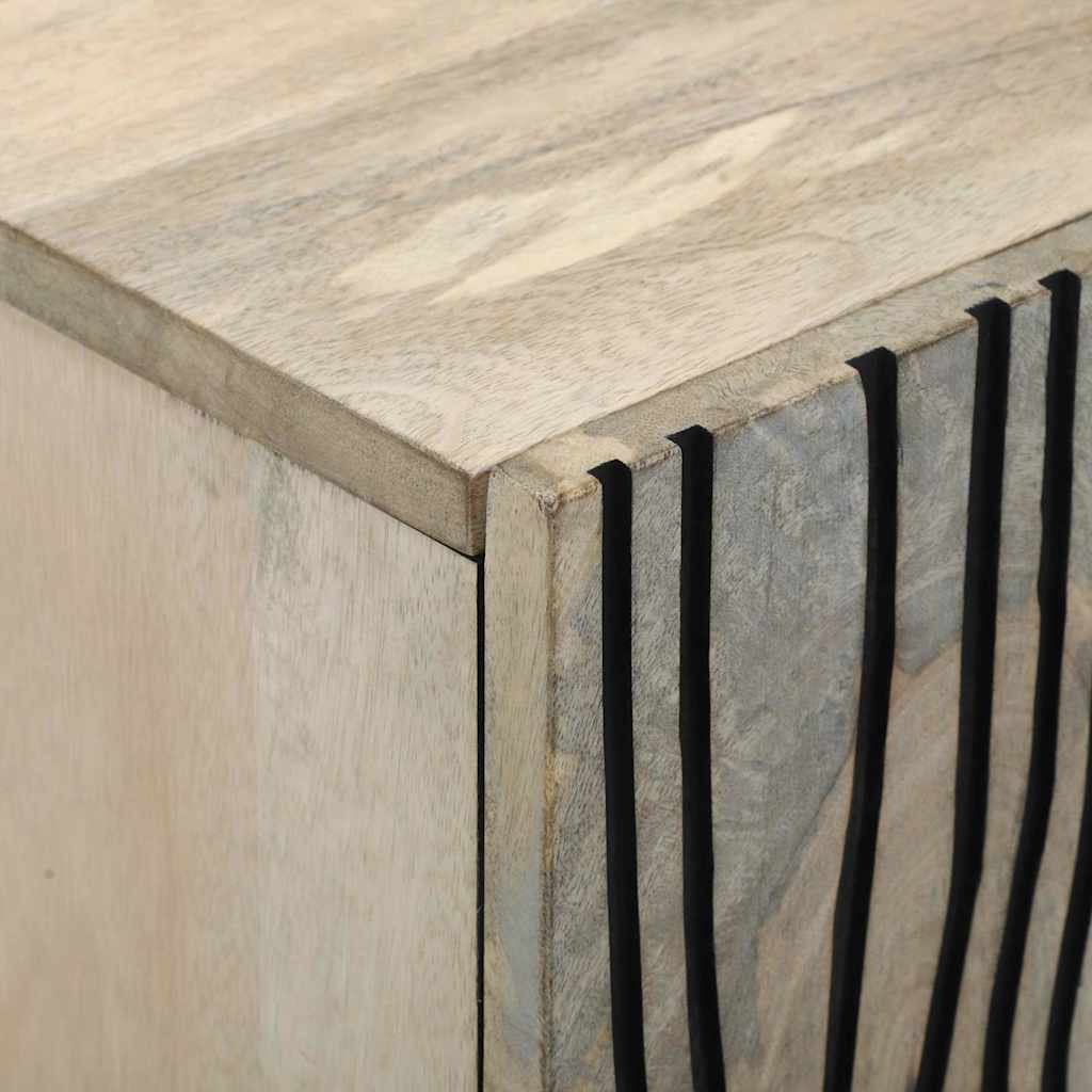 Mobile TV Bianco 105 x 33 x 46 cm legno massello di mango