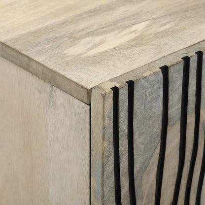 Mobile TV Bianco 105 x 33 x 46 cm legno massello di mango