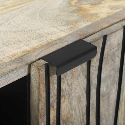 Mobile TV Bianco 105 x 33 x 46 cm legno massello di mango