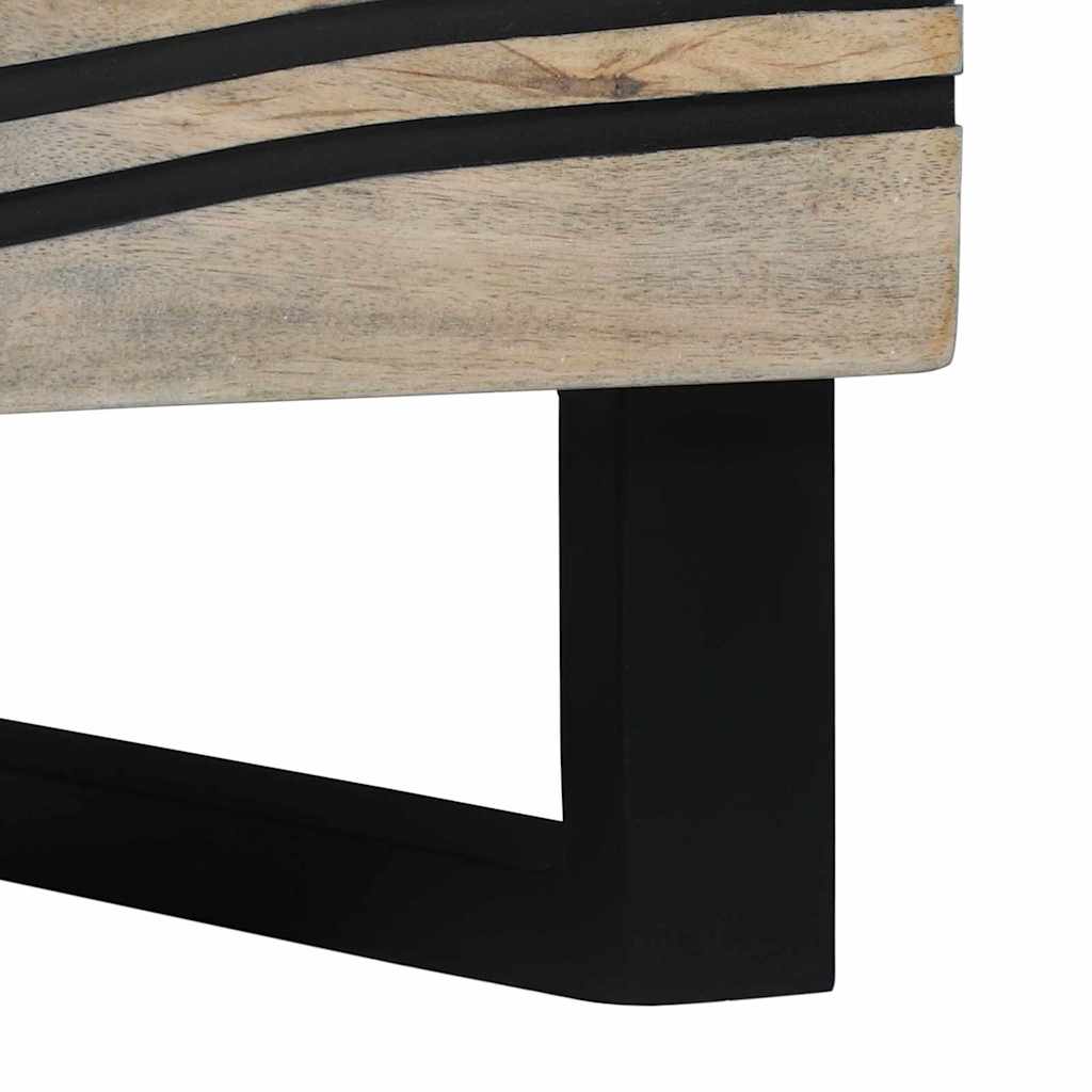 Mobile TV Bianco 70 x 33 x 46 cm legno massello di mango