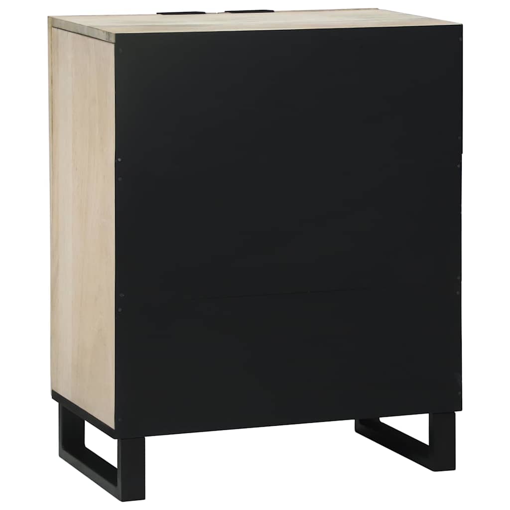 Credenza Bianco 60 x 33.5 x 75 cm Legno massello di mango - homemem39