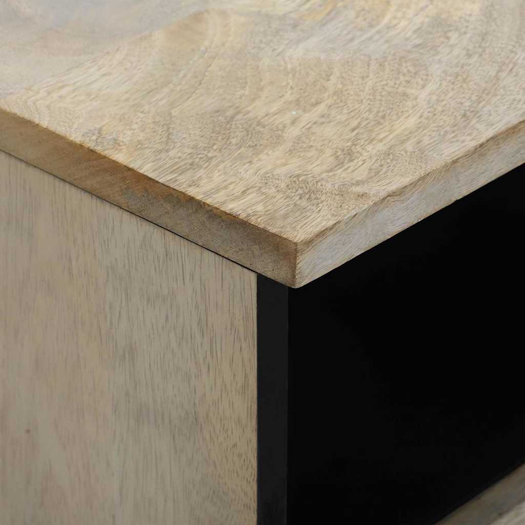 Armadio da Notte 2 pcs Bianco e nero 40 x 33 x 46 cm