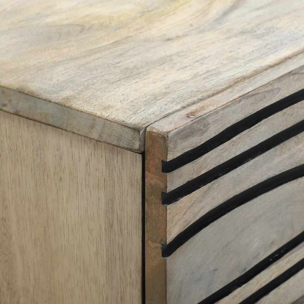 Armadio da Notte con cassetto Bianco e nero 50 x 33 x 60 cm