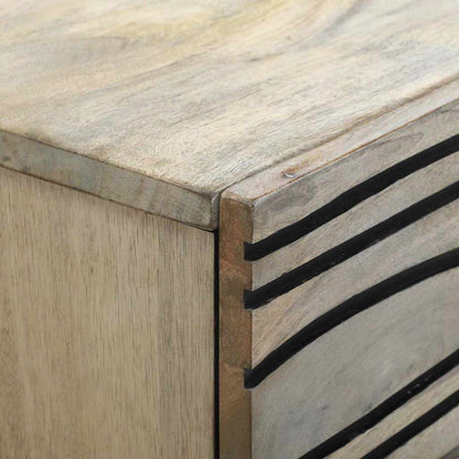 Armadio da Notte con cassetto Bianco e nero 50 x 33 x 60 cm