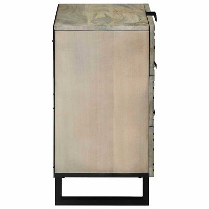 Armadio da Notte con cassetto Bianco e nero 50 x 33 x 60 cm