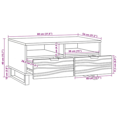 Tavolino da salotto Bianco 80 x 54 x 40 cm Legno ingegnerizzato | homemem39