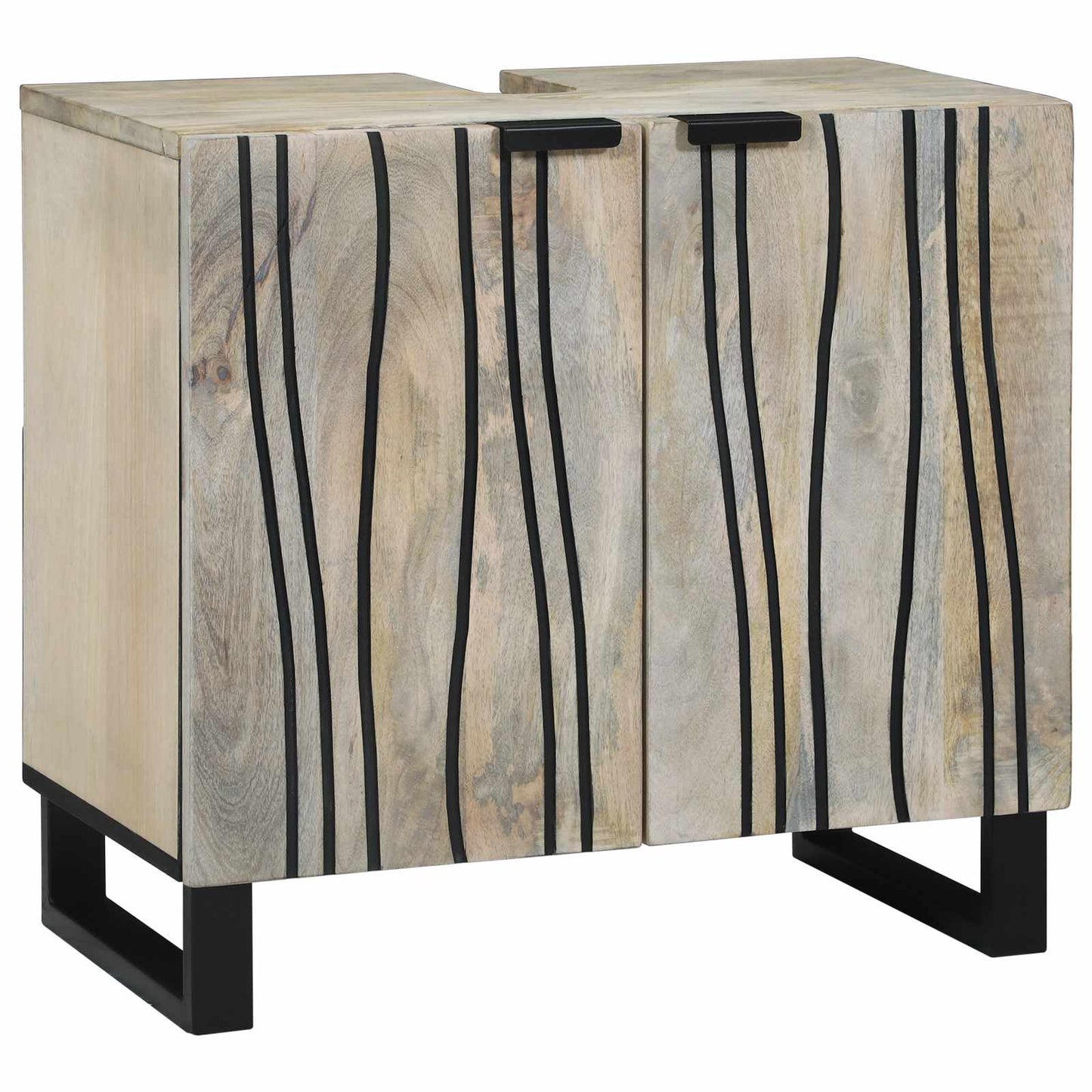 Armadio per Lavabo da Bagno con porta Bianco 62 x 33 x 58 cm | homemem39