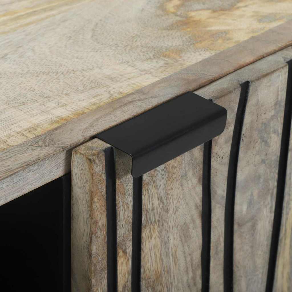 Sideboard Bianco 90 x 33 x 75 cm legno massello di mango - homemem39