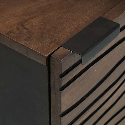 Armadio da Notte Noce 40 x 33 x 46 cm legno massello di mango