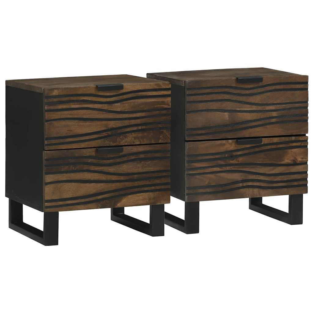 Armadio da Notte con cassetto 2 pcs Noce 40 x 33 x 46 cm