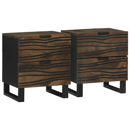 Armadio da Notte con cassetto 2 pcs Noce 40 x 33 x 46 cm
