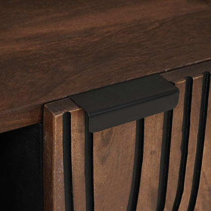 Mobile TV Marrone 105 x 33 x 46 cm legno massello di mango