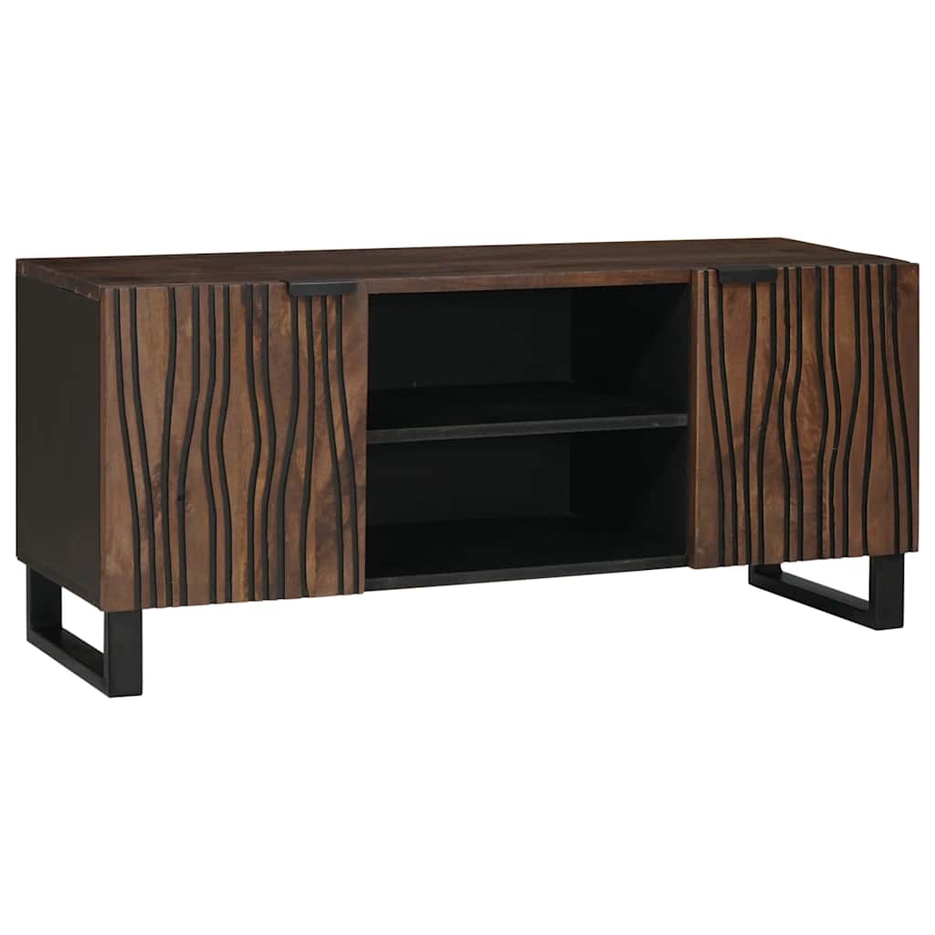 Mobile TV Marrone 105 x 33 x 46 cm legno massello di mango