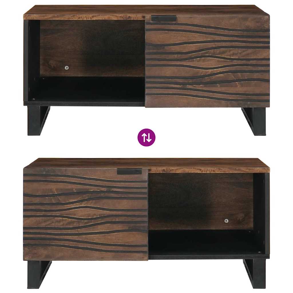 Tavolino da salotto Marrone e Nero 80 x 50 x 40 cm