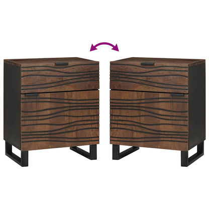 Armadio da Notte Noce 50 x 33 x 60 cm legno massello di mango