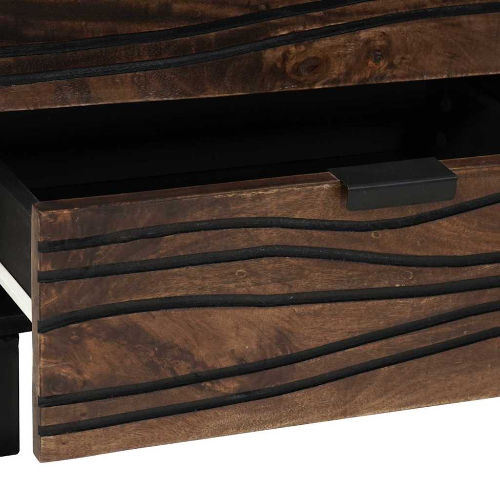 Armadio da Notte Noce 50 x 33 x 60 cm legno massello di mango