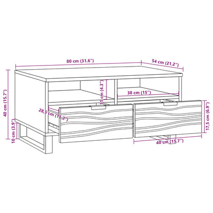 Tavolino da salotto Noce 80 x 54 x 40 cm Legno ingegnerizzato