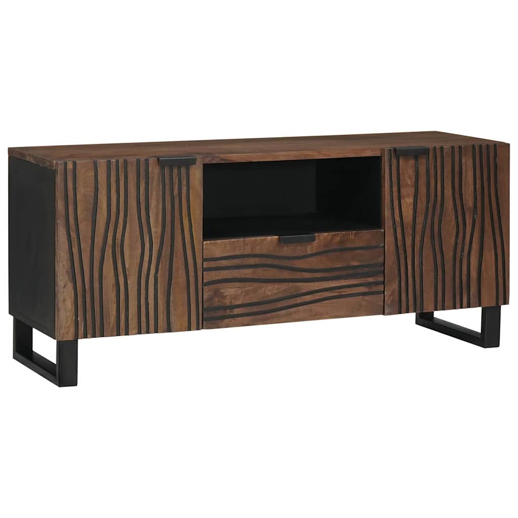 Mobile TV Marrone 105 x 33 x 46 cm legno massello di mango