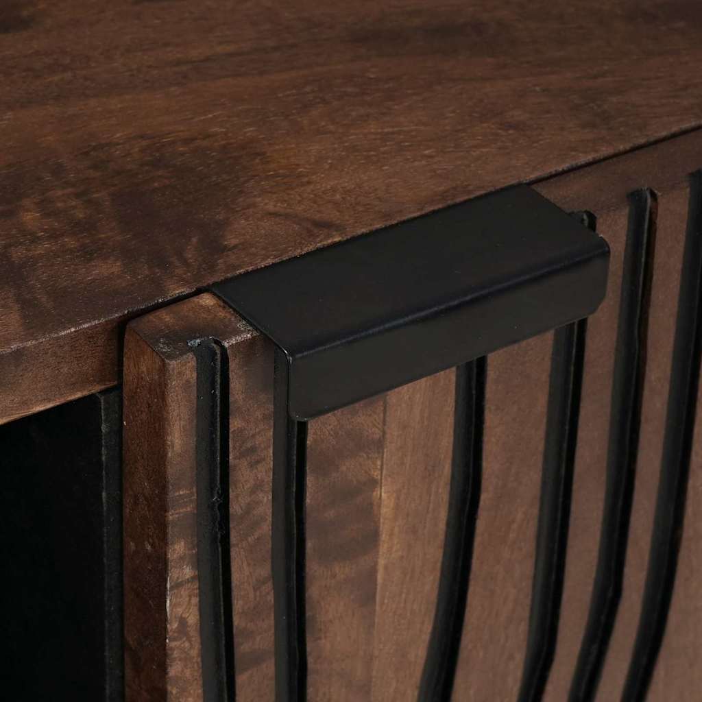 Mobile TV Marrone 80 x 33 x 46 cm legno massello di mango