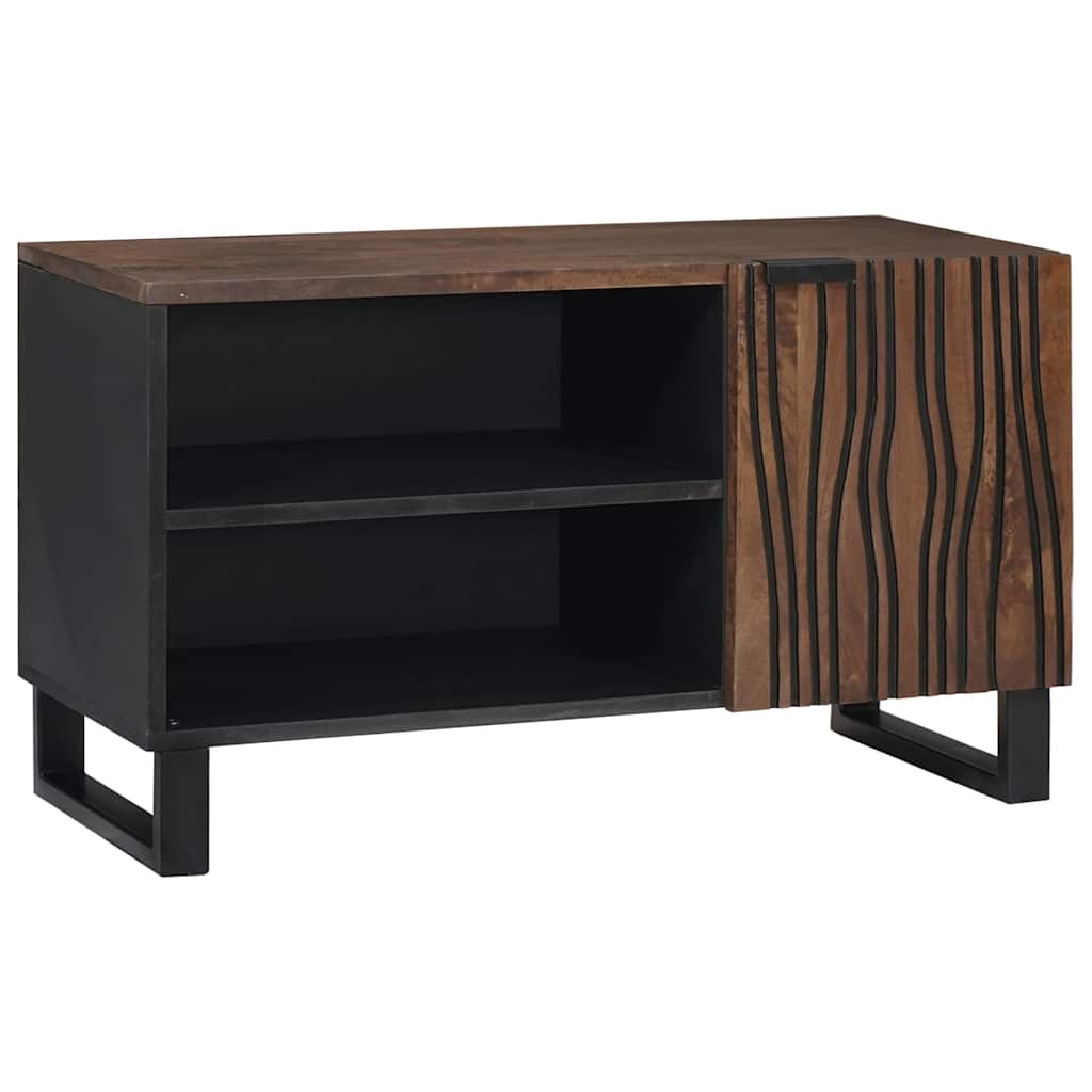 Mobile TV Marrone 80 x 33 x 46 cm legno massello di mango
