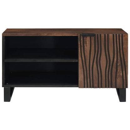 Mobile TV Marrone 80 x 33 x 46 cm legno massello di mango