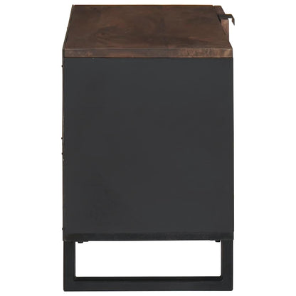 Mobile TV Marrone 80 x 33 x 46 cm legno massello di mango