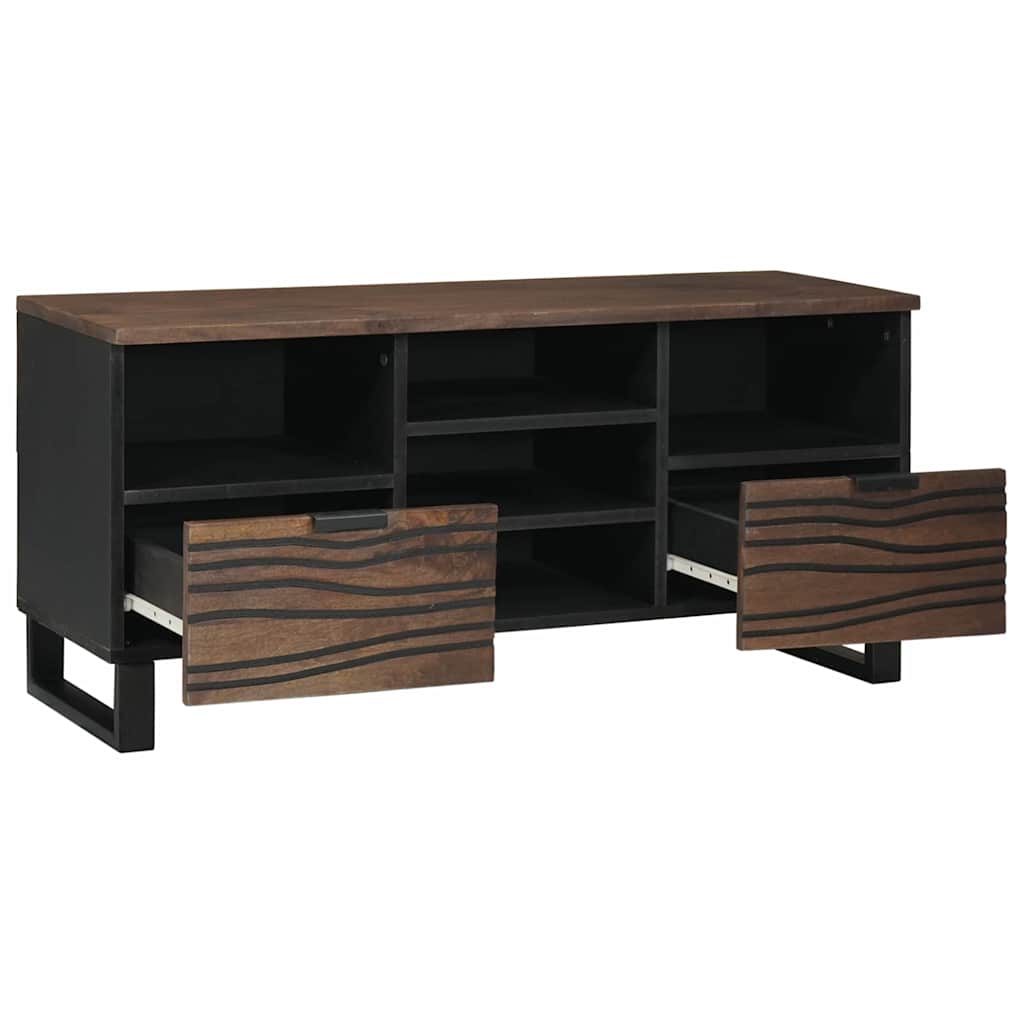 Mobile TV Marrone 100 x 33 x 46 cm legno massello di mango