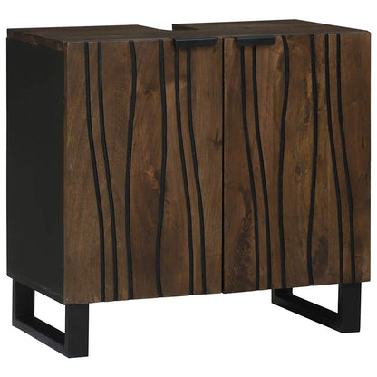 Armadio per Lavabo da Bagno con porta Noce 62 x 33 x 58 cm | homemem39
