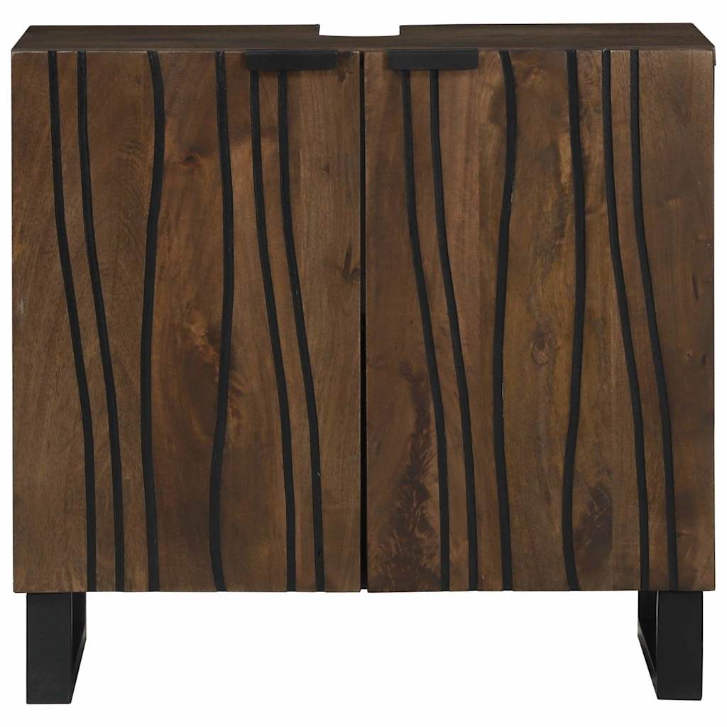 Armadio per Lavabo da Bagno con porta Noce 62 x 33 x 58 cm | homemem39