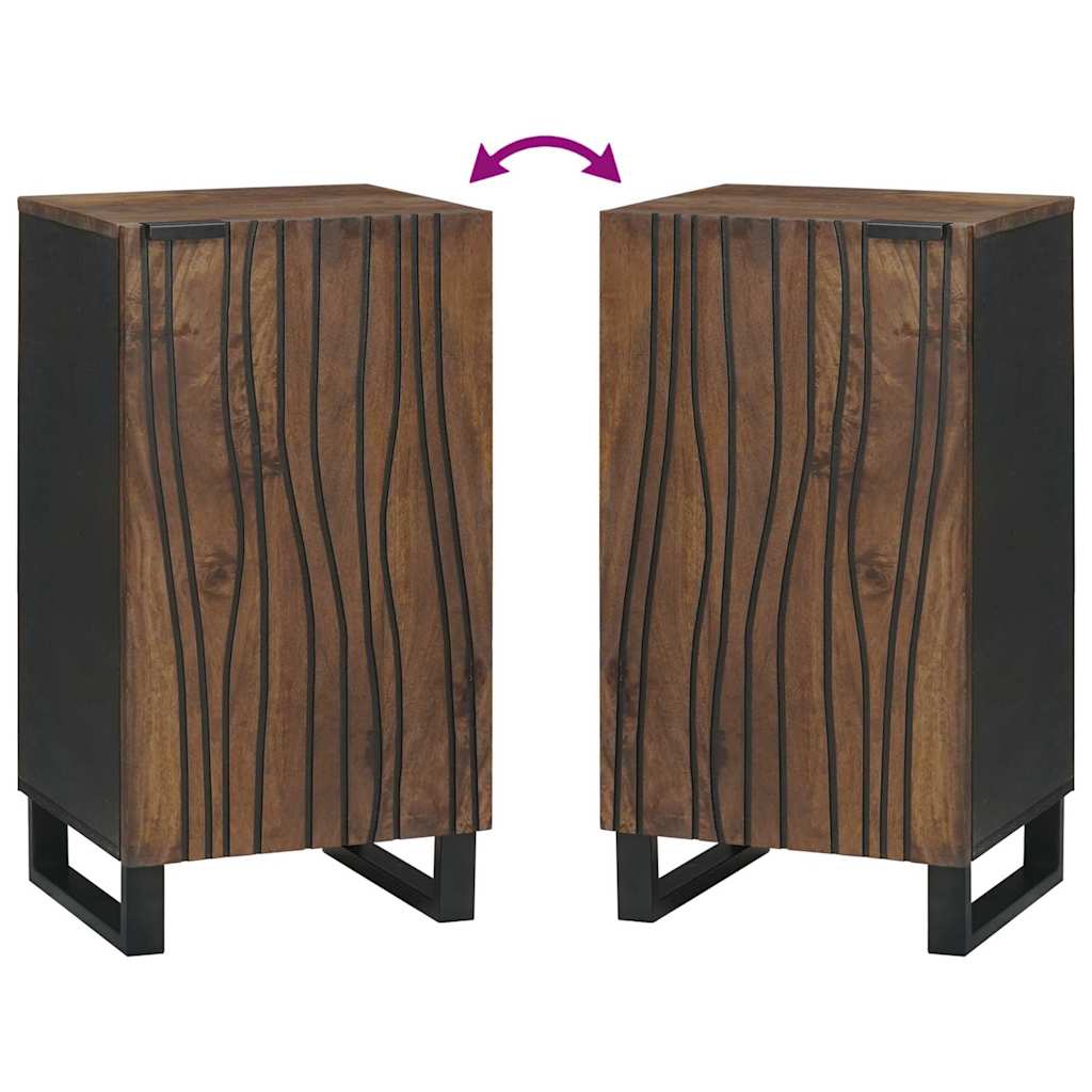 Sideboard Marrone 40 x 33 x 75 cm legno massello di mango - homemem39